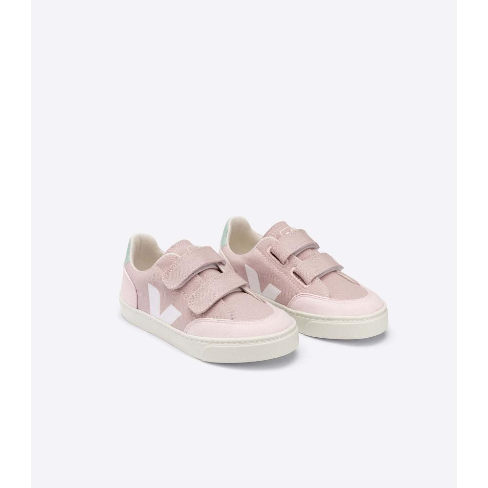 Pink Kids' Veja V-12 CANVAS Sneakers | AU 872NWY